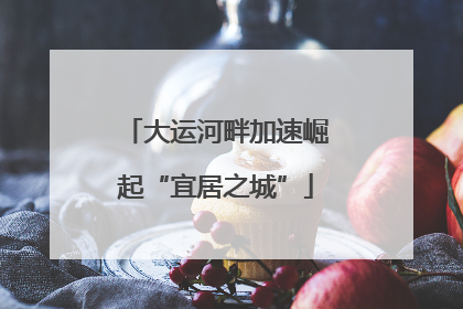 大运河畔加速崛起“宜居之城”
