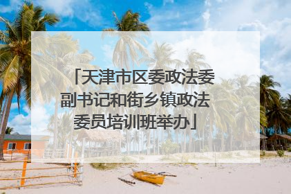 天津市区委政法委副书记和街乡镇政法委员培训班举办