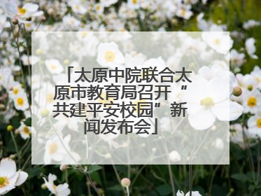 太原中院联合太原市教育局召开“共建平安校园”新闻发布会