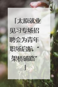 太原就业见习专场招聘会为青年职场启航“架桥铺路”
