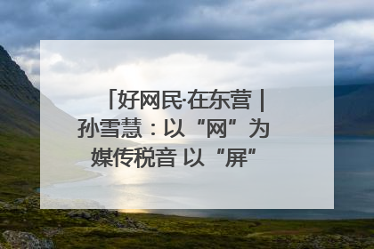 好网民·在东营｜孙雪慧：以“网”为媒传税音 以“屏”为介助发展