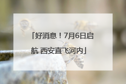 好消息！7月6日启航 西安直飞河内