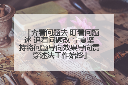 奔着问题去 盯着问题述 追着问题改 宁夏坚持将问题导向效果导向贯穿述法工作始终