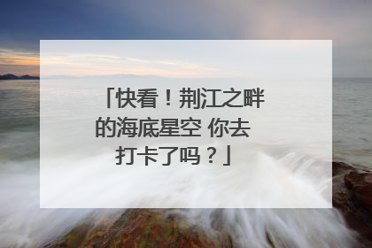 快看！荆江之畔的海底星空 你去打卡了吗？