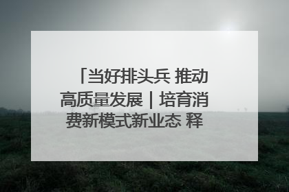 当好排头兵 推动高质量发展｜培育消费新模式新业态 释放经济增长新动能