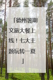 德州暑期文旅大餐上线！七大主题玩转一夏