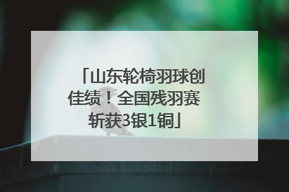 山东轮椅羽球创佳绩！全国残羽赛斩获3银1铜
