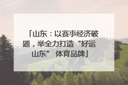 山东：以赛事经济破题，举全力打造“好运山东” 体育品牌