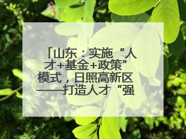 山东：实施“人才+基金+政策”模式，日照高新区——打造人才“强磁场”