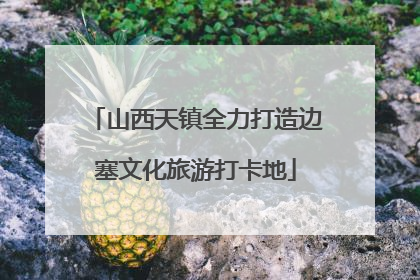 山西天镇全力打造边塞文化旅游打卡地