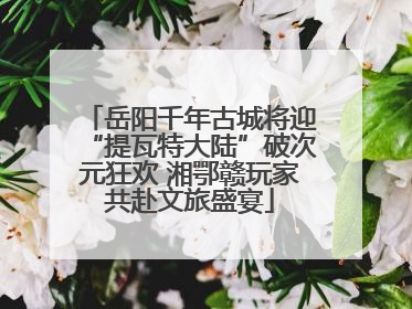 岳阳千年古城将迎“提瓦特大陆”破次元狂欢 湘鄂赣玩家共赴文旅盛宴
