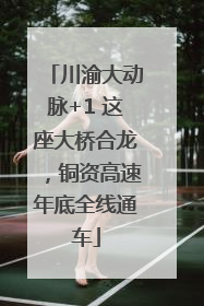 川渝大动脉+1 这座大桥合龙，铜资高速年底全线通车