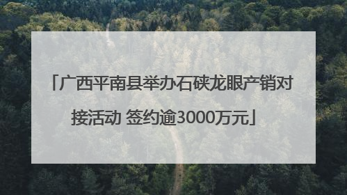 广西平南县举办石硖龙眼产销对接活动 签约逾3000万元