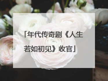 年代传奇剧《人生若如初见》收官
