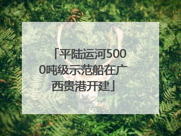 平陆运河5000吨级示范船在广西贵港开建