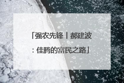 强农先锋丨郝建波：佳腾的富民之路