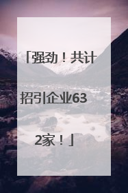 强劲！共计招引企业632家！