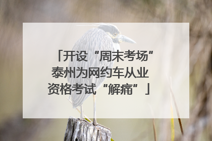 开设“周末考场” 泰州为网约车从业资格考试“解痛”