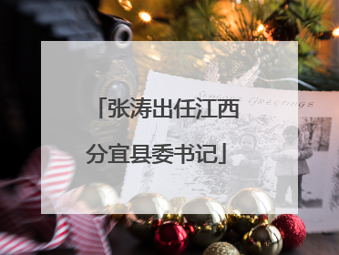 张涛出任江西分宜县委书记