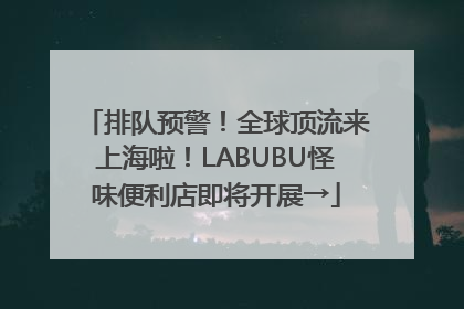排队预警！全球顶流来上海啦！LABUBU怪味便利店即将开展→