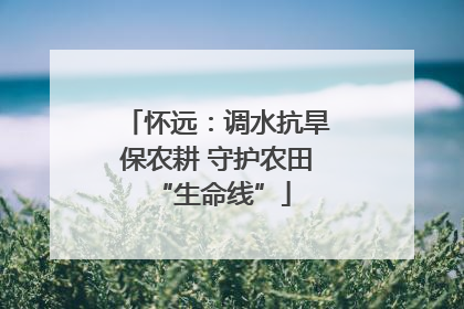 怀远：调水抗旱保农耕 守护农田 “生命线”