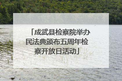成武县检察院举办民法典颁布五周年检察开放日活动