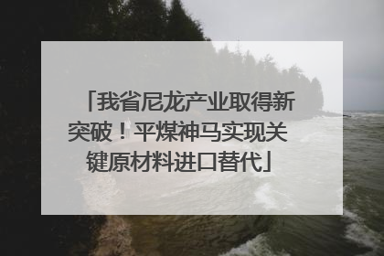 我省尼龙产业取得新突破！平煤神马实现关键原材料进口替代
