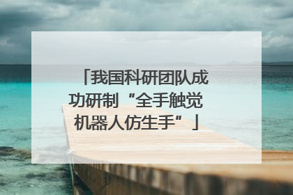 我国科研团队成功研制“全手触觉机器人仿生手”
