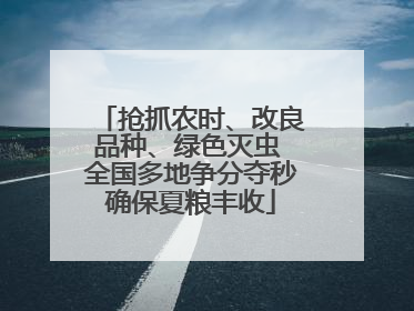 抢抓农时、改良品种、绿色灭虫 全国多地争分夺秒确保夏粮丰收