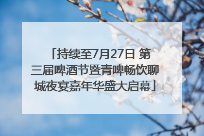 持续至7月27日 第三届啤酒节暨青啤畅饮聊城夜宴嘉年华盛大启幕