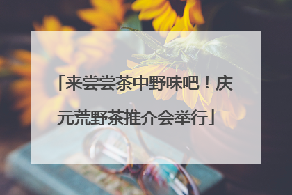 来尝尝茶中野味吧！庆元荒野茶推介会举行