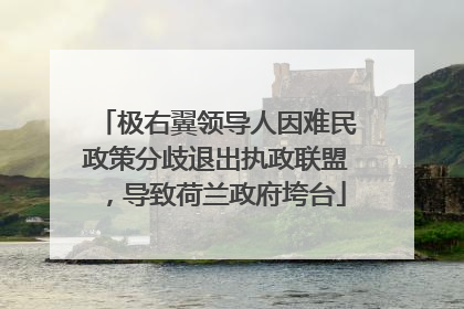 极右翼领导人因难民政策分歧退出执政联盟，导致荷兰政府垮台