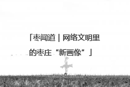 枣闻道｜网络文明里的枣庄“新画像”