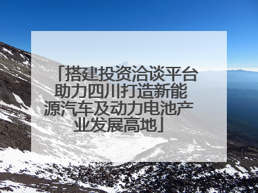搭建投资洽谈平台 助力四川打造新能源汽车及动力电池产业发展高地