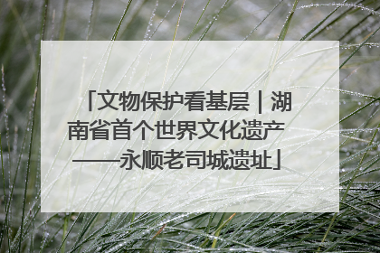 文物保护看基层｜湖南省首个世界文化遗产——永顺老司城遗址