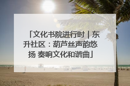 文化书院进行时｜东升社区：葫芦丝声韵悠扬 奏响文化和谐曲