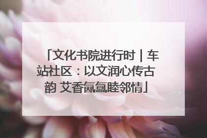 文化书院进行时｜车站社区：以文润心传古韵 艾香氤氲睦邻情