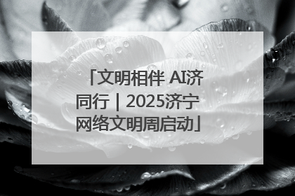 文明相伴 AI济同行｜2025济宁网络文明周启动