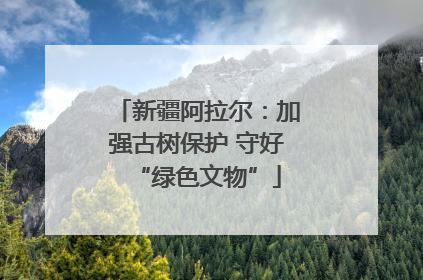 新疆阿拉尔：加强古树保护 守好“绿色文物”