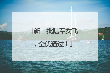 新一批陆军女飞，全优通过！