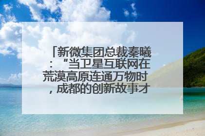 新微集团总裁秦曦：“当卫星互联网在荒漠高原连通万物时，成都的创新故事才真正开始”