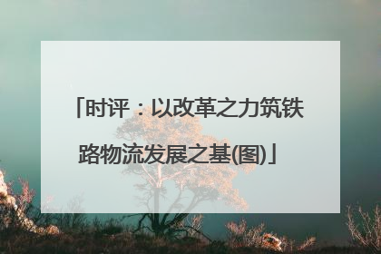 时评：以改革之力筑铁路物流发展之基(图)