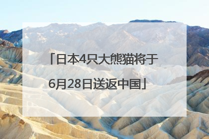 日本4只大熊猫将于6月28日送返中国