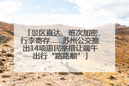 景区直达、班次加密、行李寄存……苏州公交推出14项惠民举措让端午出行“路路顺”