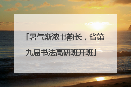 暑气渐浓书韵长，省第九届书法高研班开班