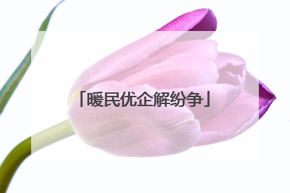 暖民优企解纷争