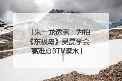 朱一龙透露：为拍《东极岛》吴磊学会高难度BTV潜水