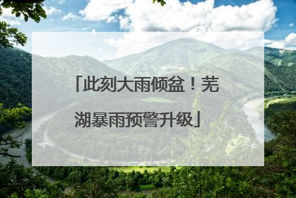 此刻大雨倾盆！芜湖暴雨预警升级