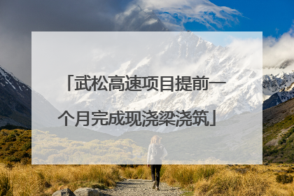 武松高速项目提前一个月完成现浇梁浇筑