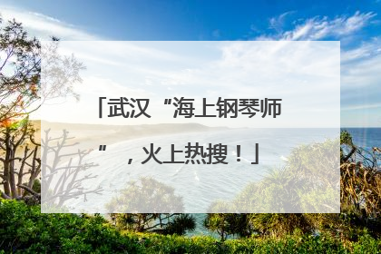 武汉“海上钢琴师”，火上热搜！